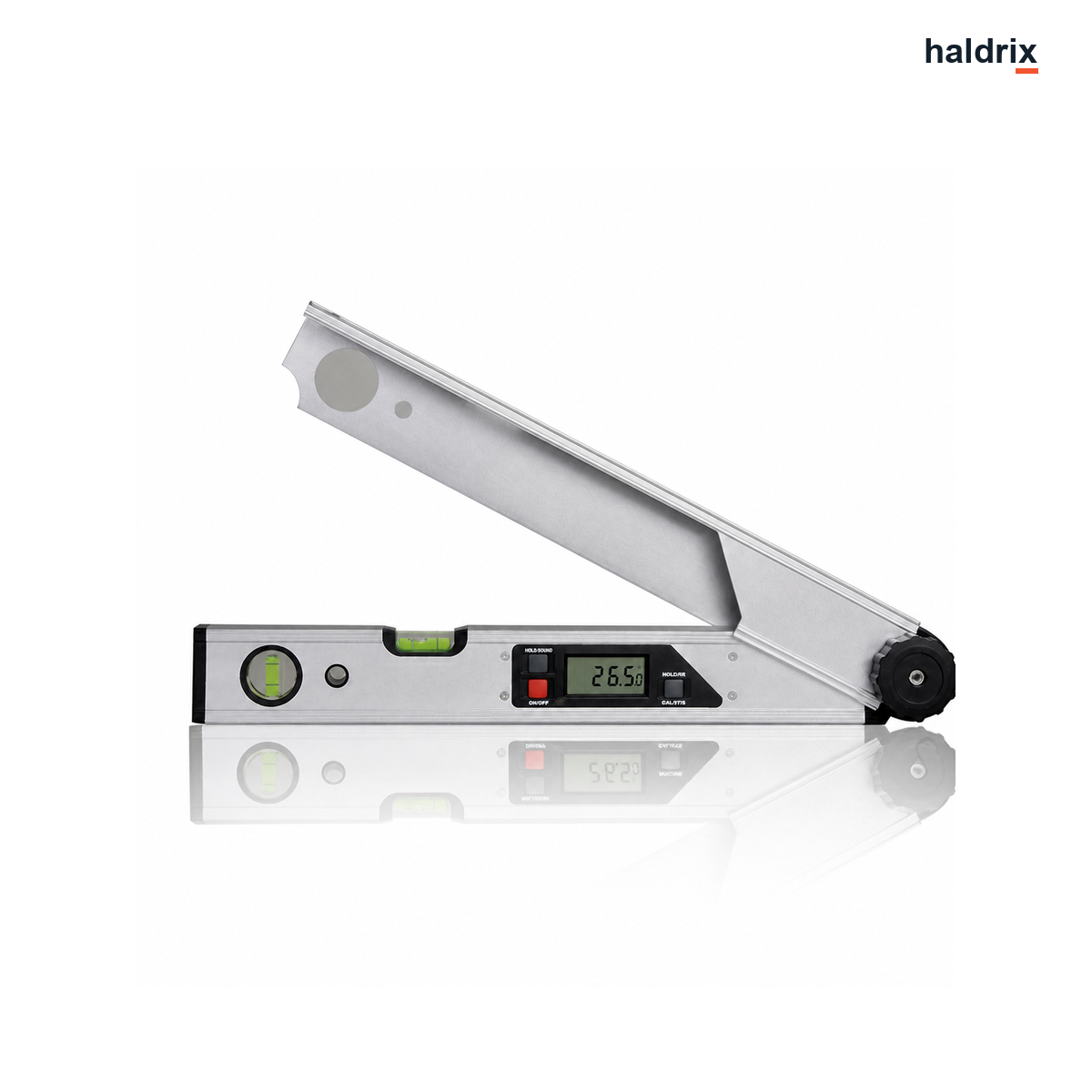 HALDRIX 0–225° Digital Angle Finder – Aluminum Folding Level with LCD