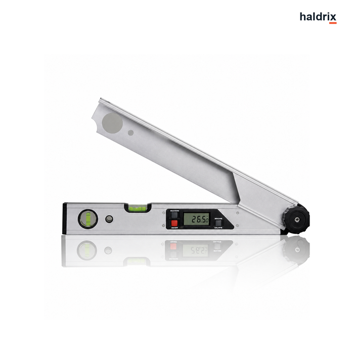 HALDRIX 0–225° Digital Angle Finder – Aluminum Folding Level with LCD