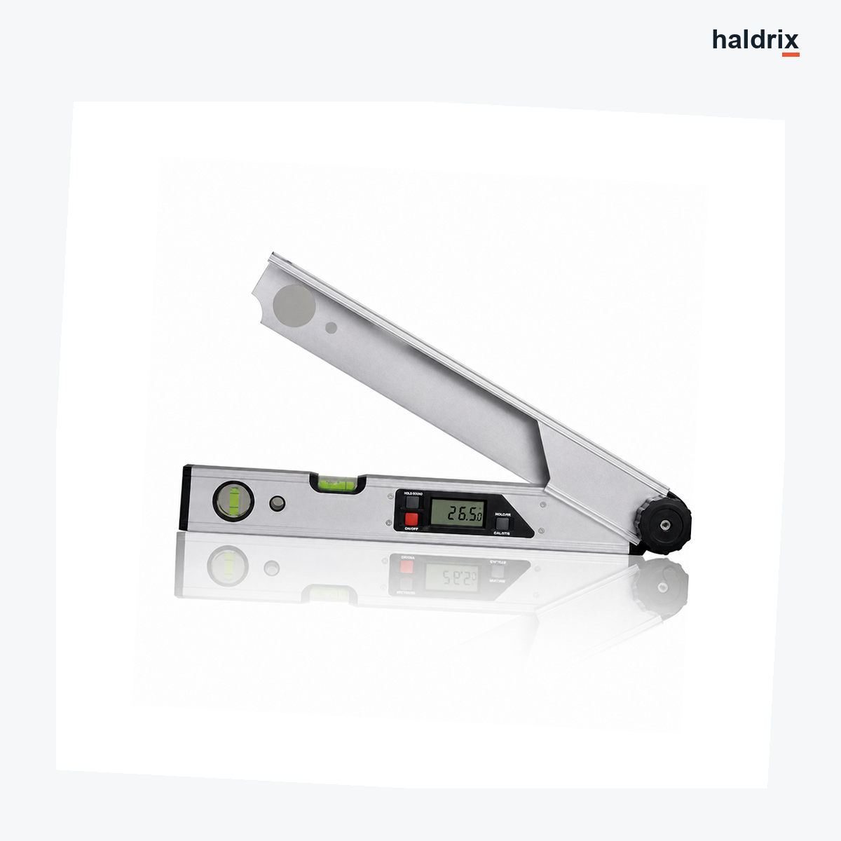 HALDRIX 0–225° Digital Angle Finder – Aluminum Folding Level with LCD