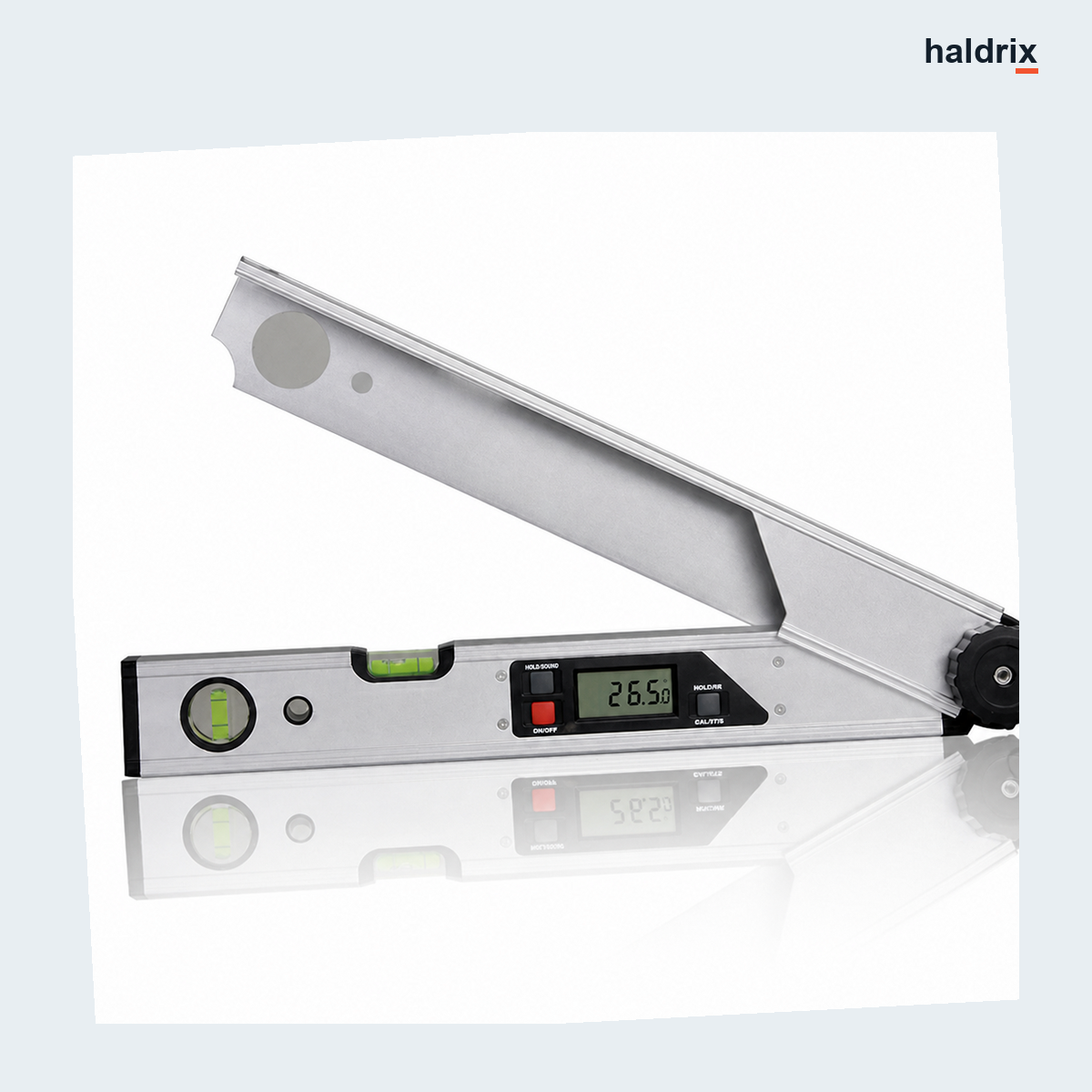 HALDRIX 0–225° Digital Angle Finder – Aluminum Folding Level with LCD